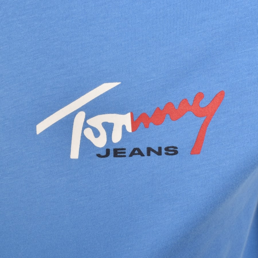 Image number 3 for Tommy Jeans Chest Logo T Shirt Blue