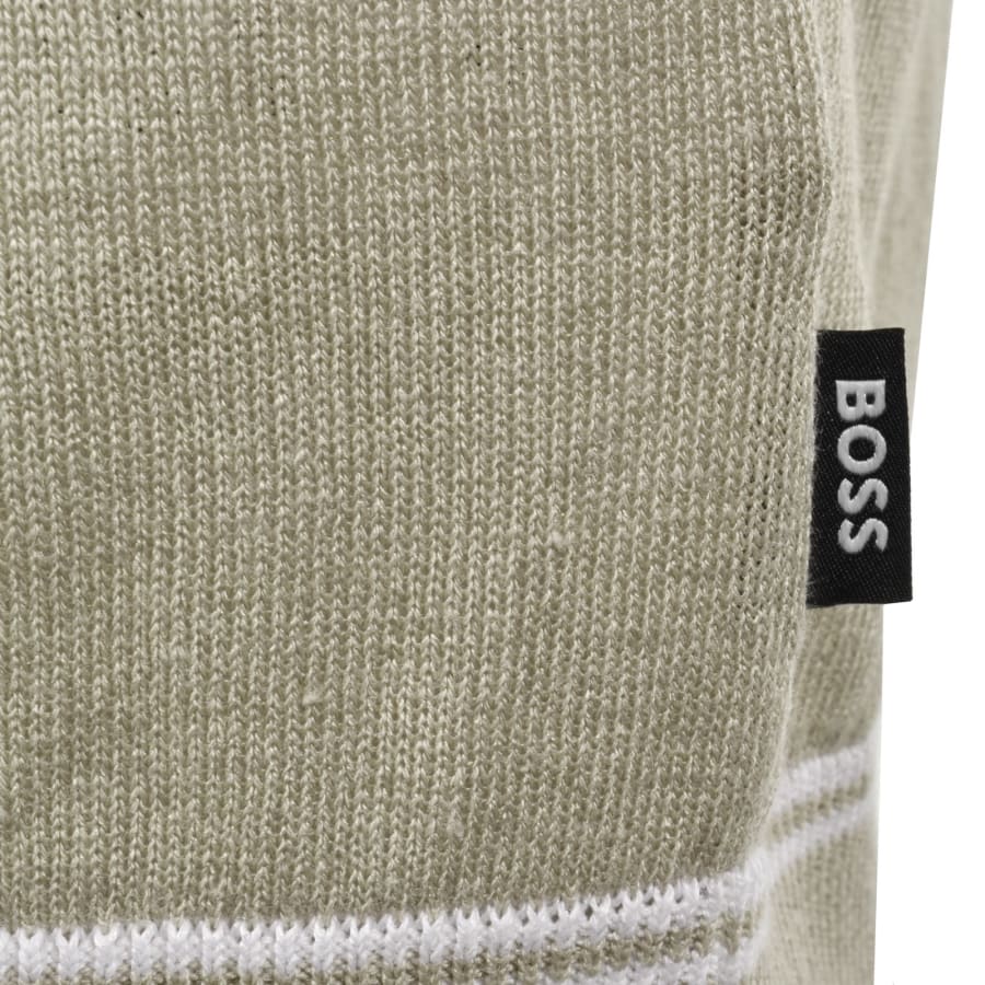Image number 3 for BOSS Norberto Knit Jumper Open Beige