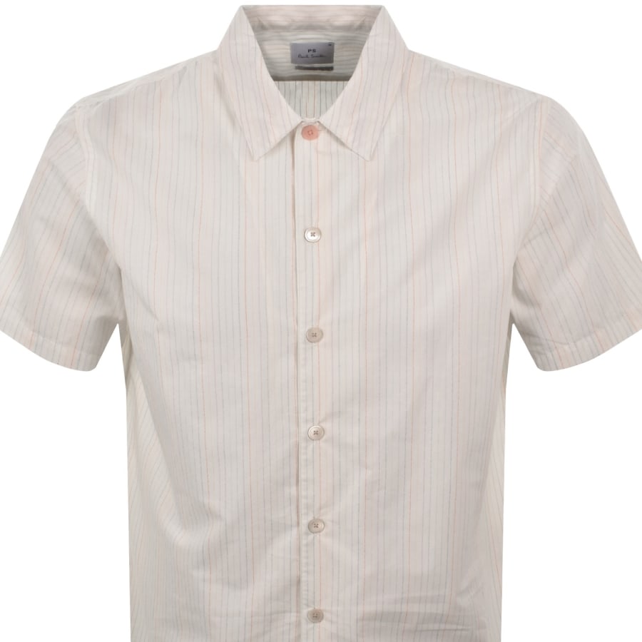 Image number 2 for Paul Smith Short Sleeve Shirt Cream