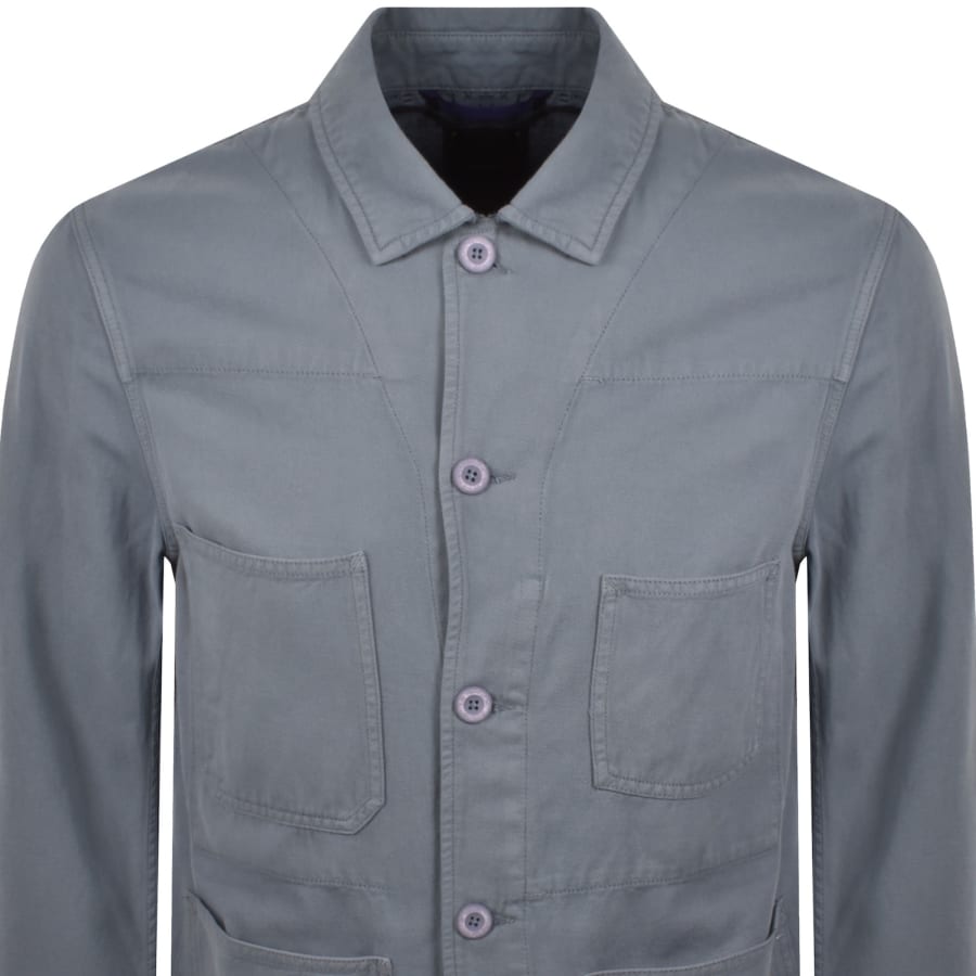 Image number 2 for Paul Smith Chore Overshirt Blue