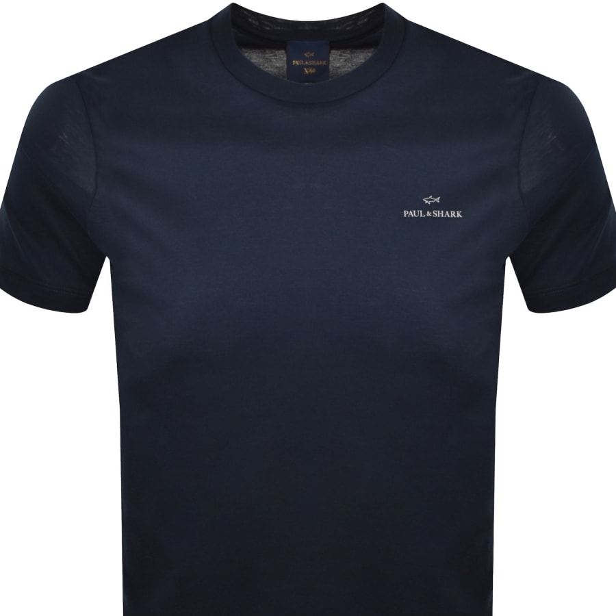 Image number 2 for Paul And Shark X-Soft Printed Logo T Shirt Navy
