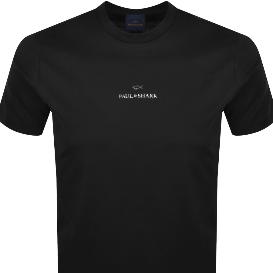 Image number 2 for Paul And Shark Printed Logo T Shirt Black