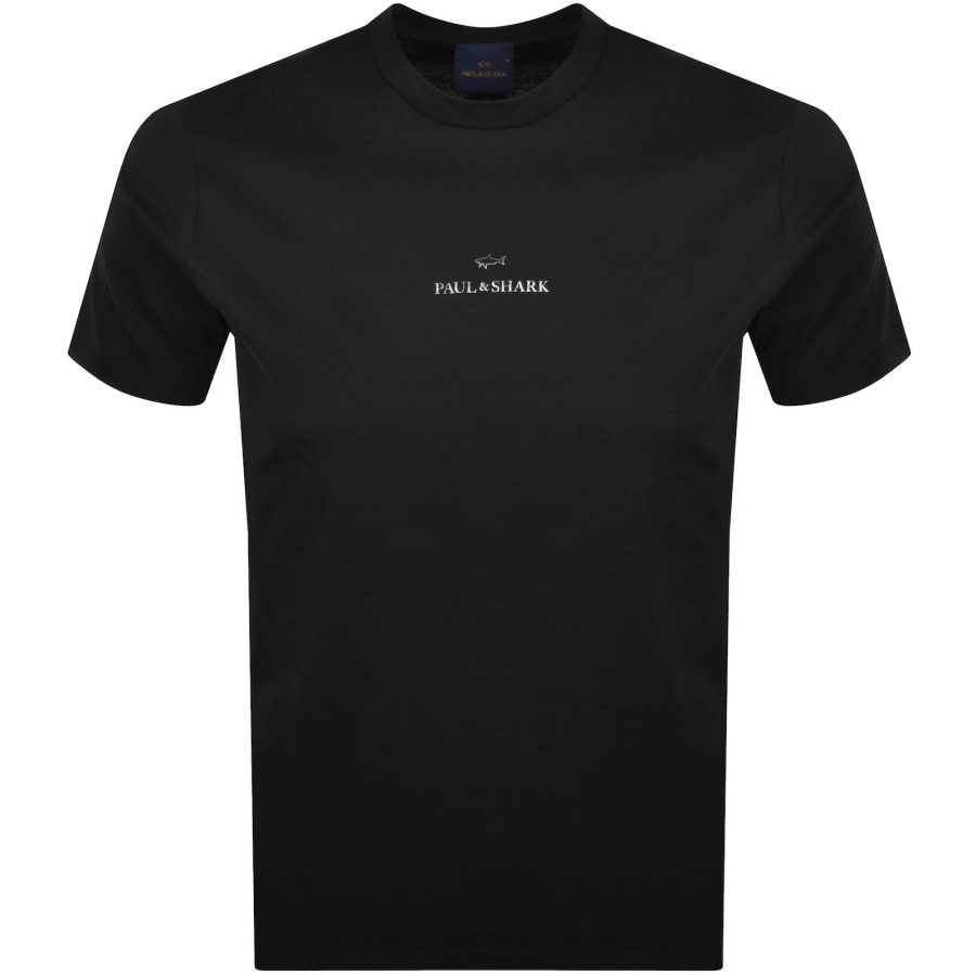 Image number 1 for Paul And Shark Printed Logo T Shirt Black