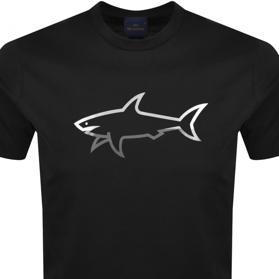 Image number 2 for Paul And Shark Shark Logo T Shirt Black