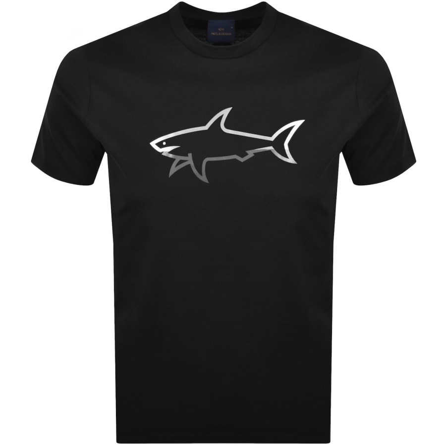 Image number 1 for Paul And Shark Shark Logo T Shirt Black