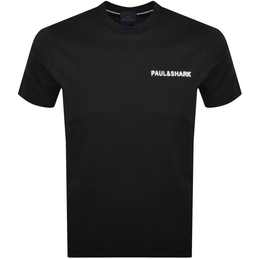 Image number 2 for Paul And Shark Printed Logo T Shirt Black
