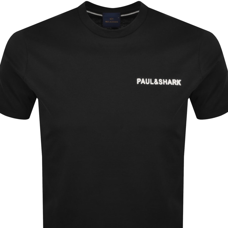 Image number 3 for Paul And Shark Printed Logo T Shirt Black