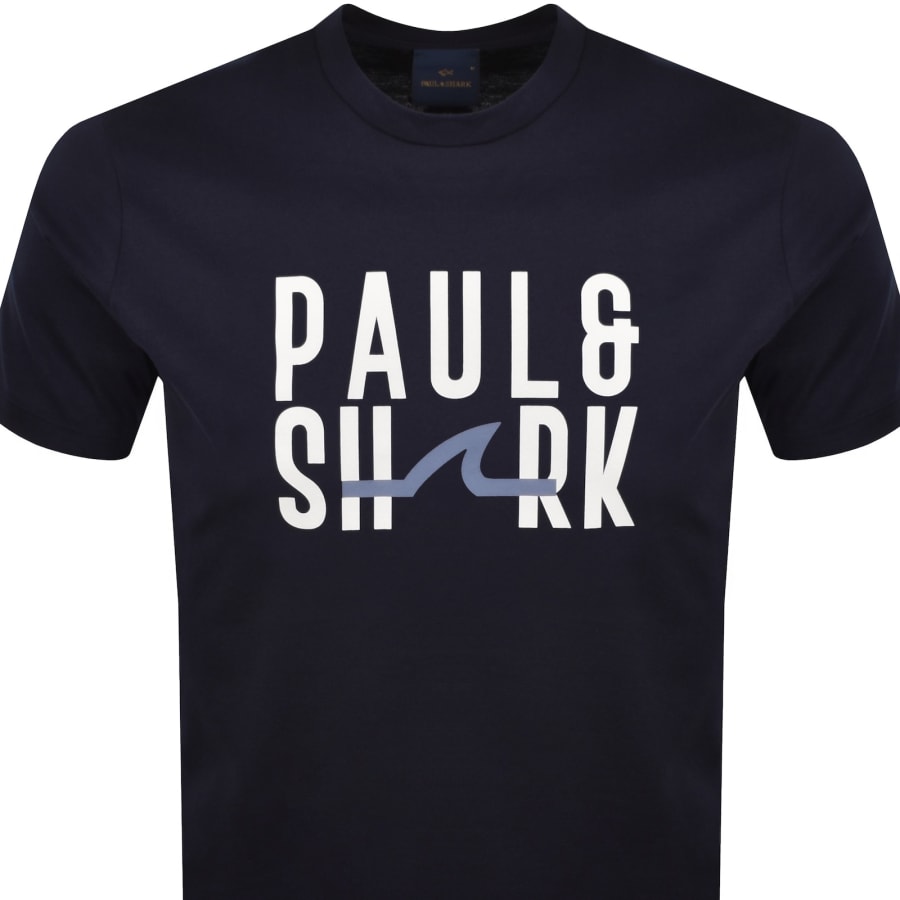 Image number 2 for Paul And Shark Logo T Shirt Navy