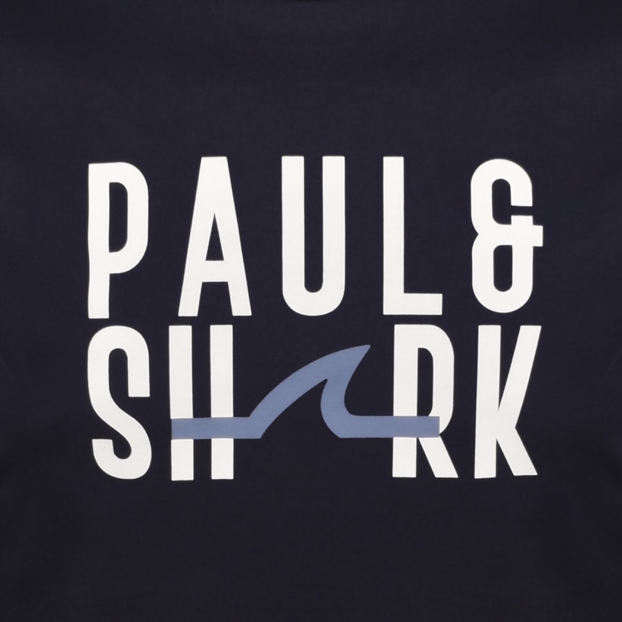 Image number 3 for Paul And Shark Logo T Shirt Navy