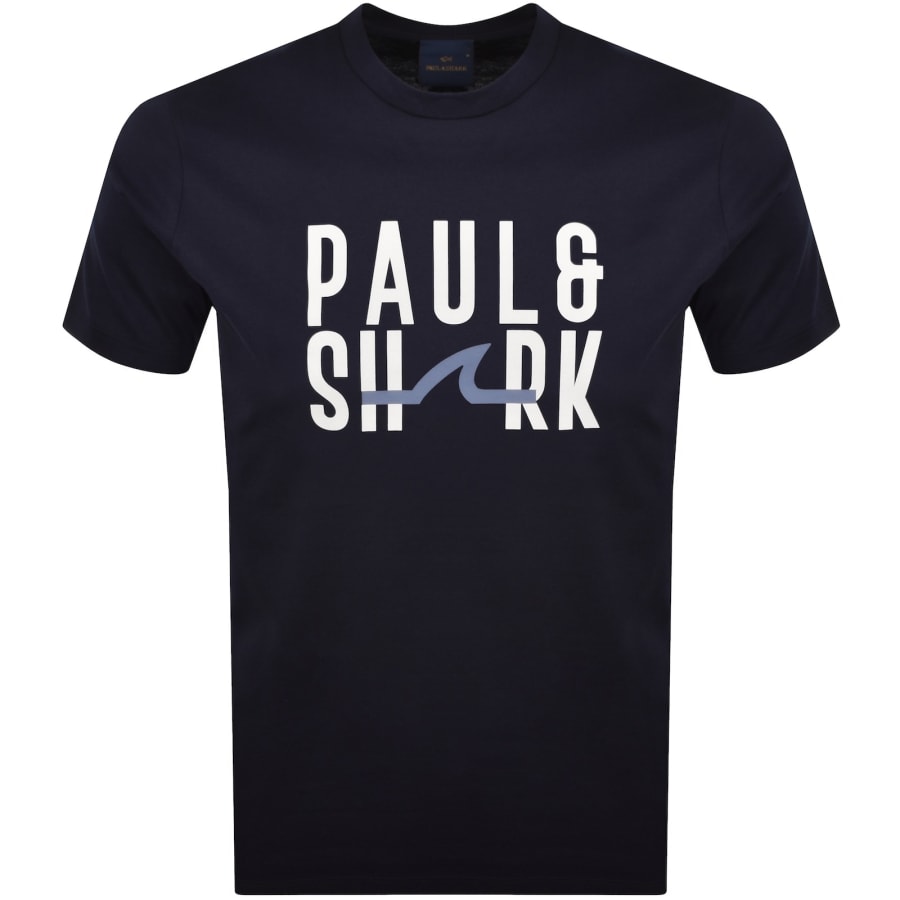 Image number 1 for Paul And Shark Logo T Shirt Navy
