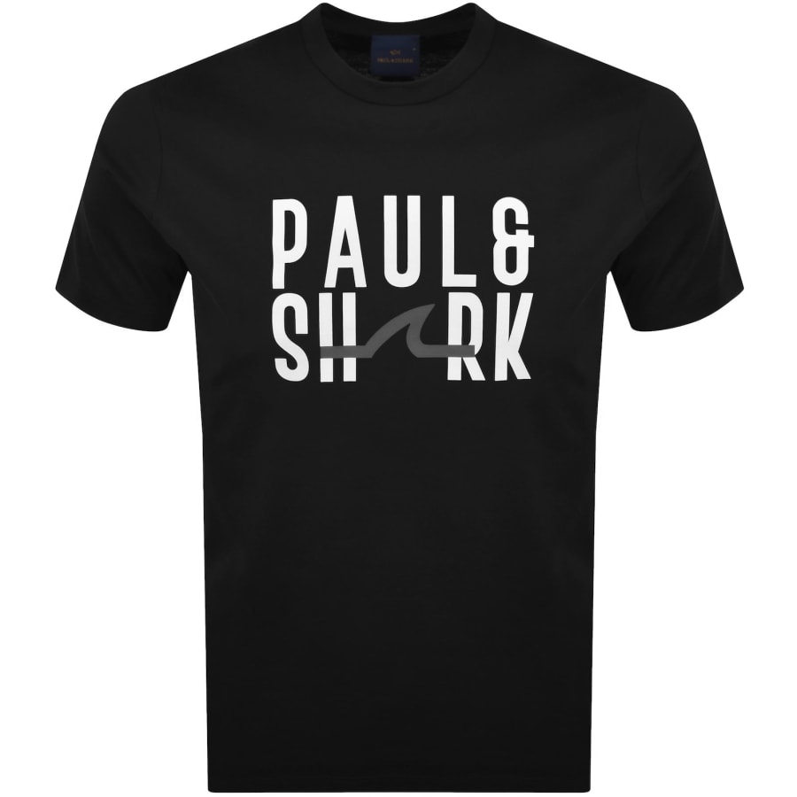 Image number 1 for Paul And Shark Logo T Shirt Black