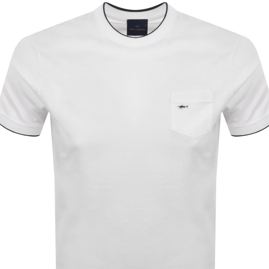 Image number 2 for Paul And Shark Chest Pocket T Shirt White
