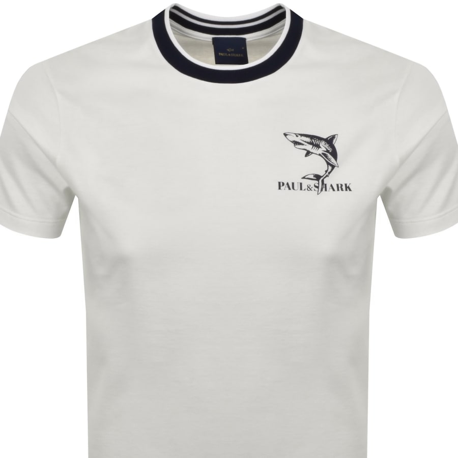 Image number 2 for Paul And Shark Logo Graphic T Shirt White