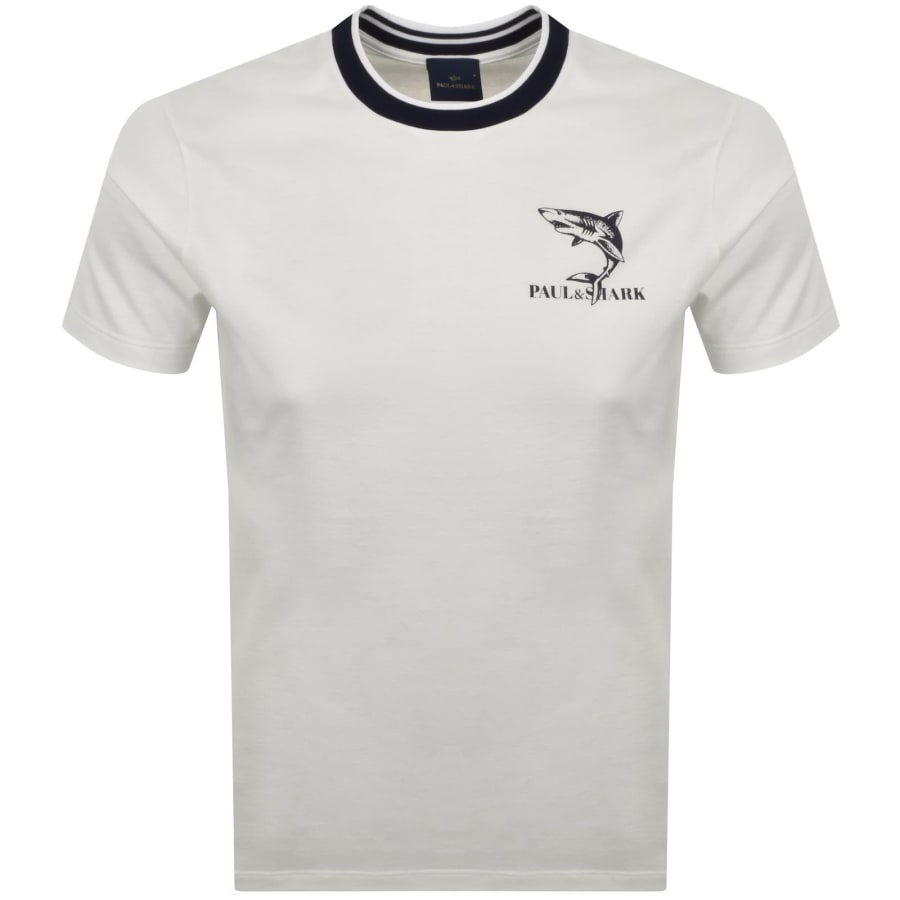 Image number 1 for Paul And Shark Logo Graphic T Shirt White