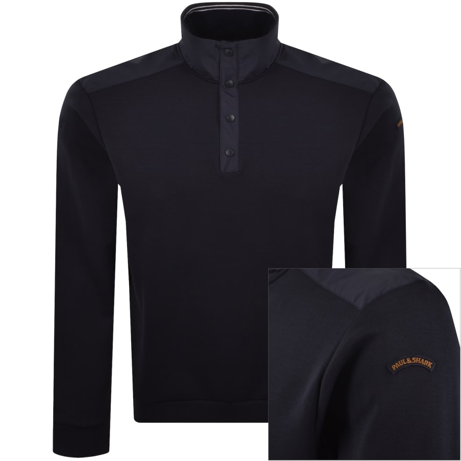 Image number 1 for Paul And Shark Logo Sweatshirt Navy