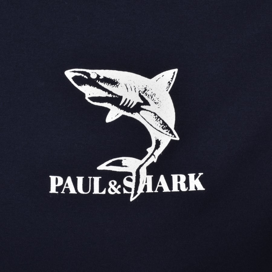 Image number 3 for Paul And Shark Logo Graphic T Shirt Navy