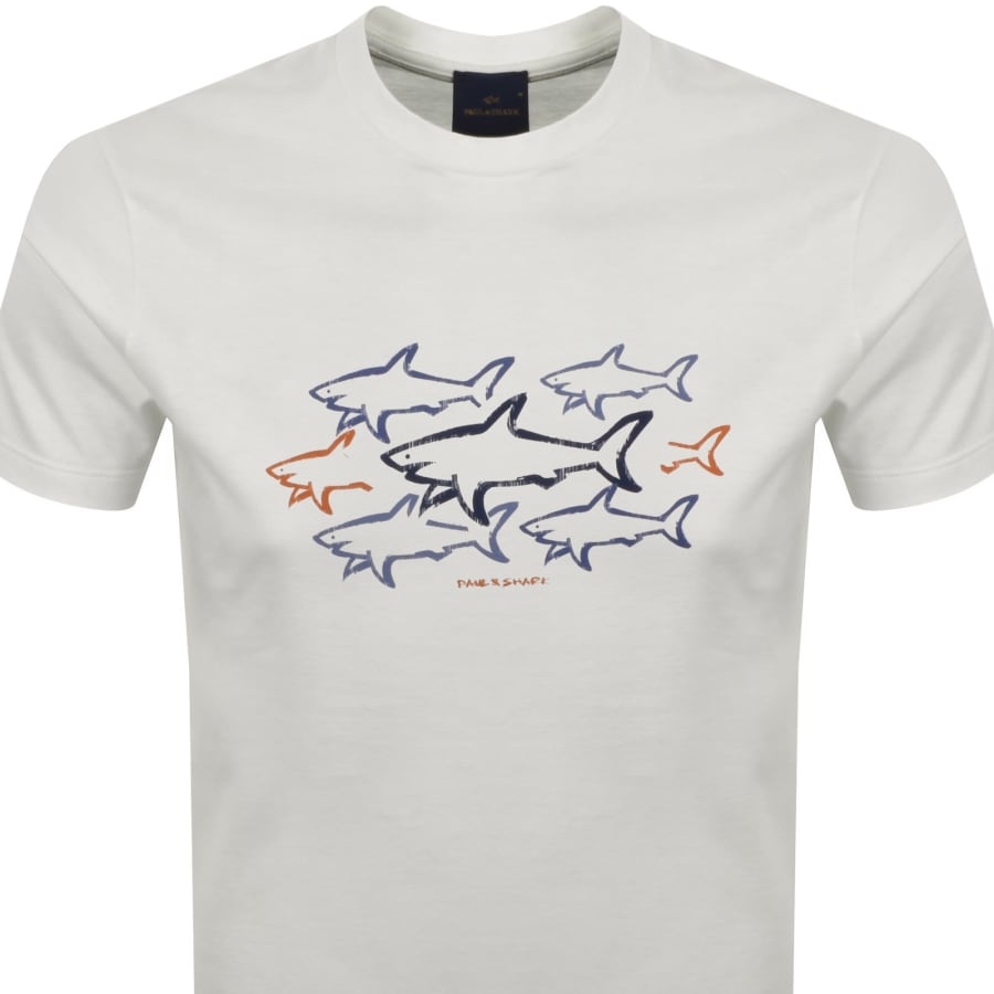 Image number 2 for Paul And Shark Graphic T Shirt White