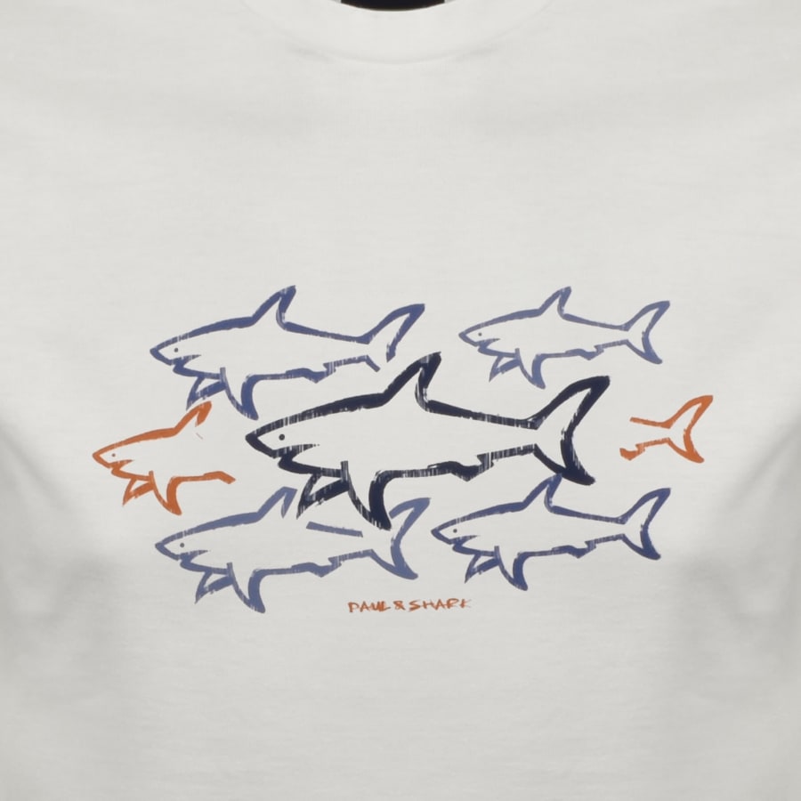 Image number 3 for Paul And Shark Graphic T Shirt White