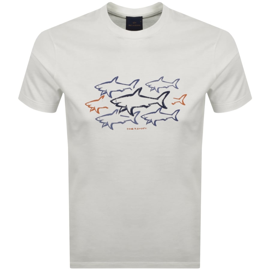 Image number 1 for Paul And Shark Graphic T Shirt White