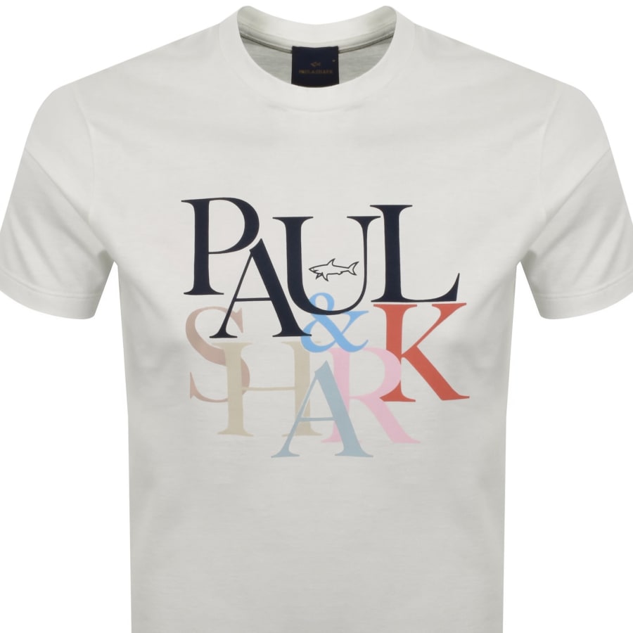 Image number 2 for Paul And Shark Graphic T Shirt White