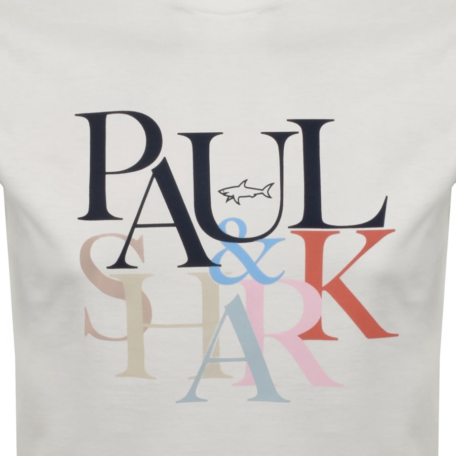 Image number 3 for Paul And Shark Graphic T Shirt White