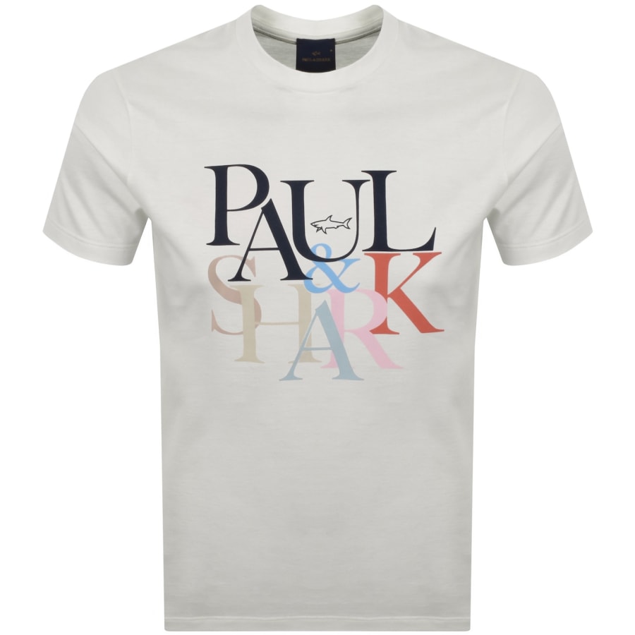 Image number 1 for Paul And Shark Graphic T Shirt White