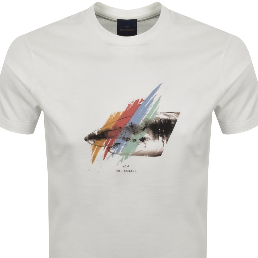 Image number 2 for Paul And Shark Graphic T Shirt White