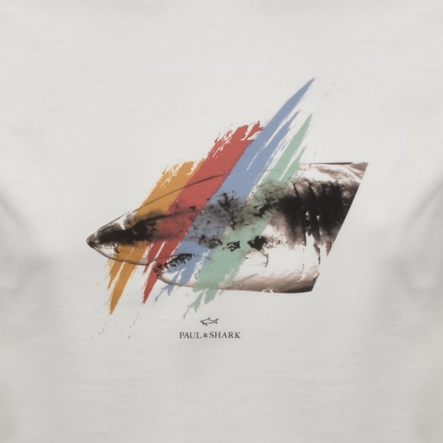 Image number 3 for Paul And Shark Graphic T Shirt White