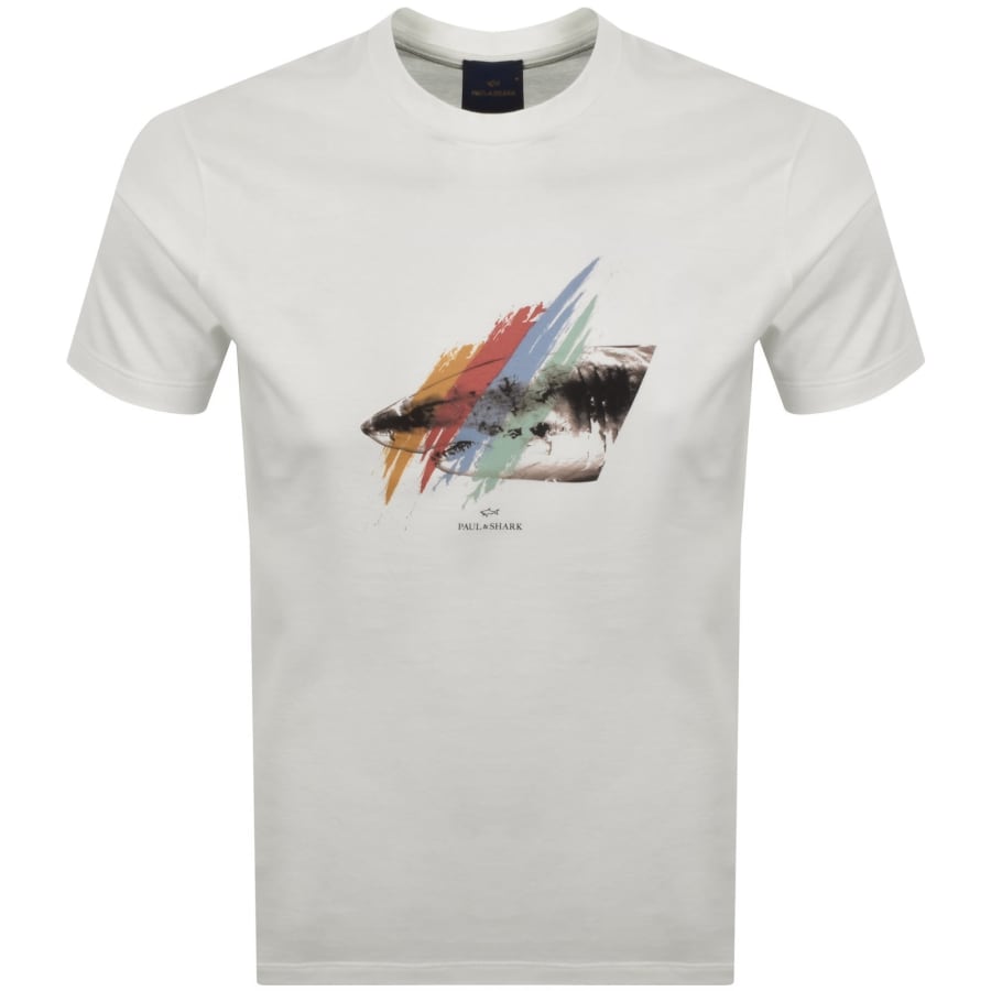 Image number 1 for Paul And Shark Graphic T Shirt White