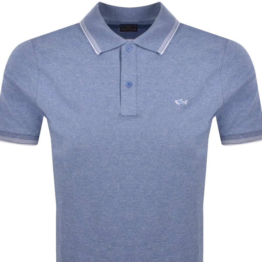 Image number 2 for Paul And Shark Logo Polo T Shirt Blue