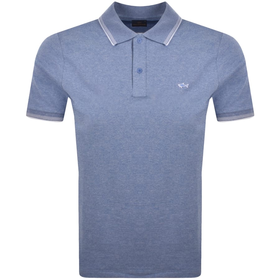 Image number 1 for Paul And Shark Logo Polo T Shirt Blue