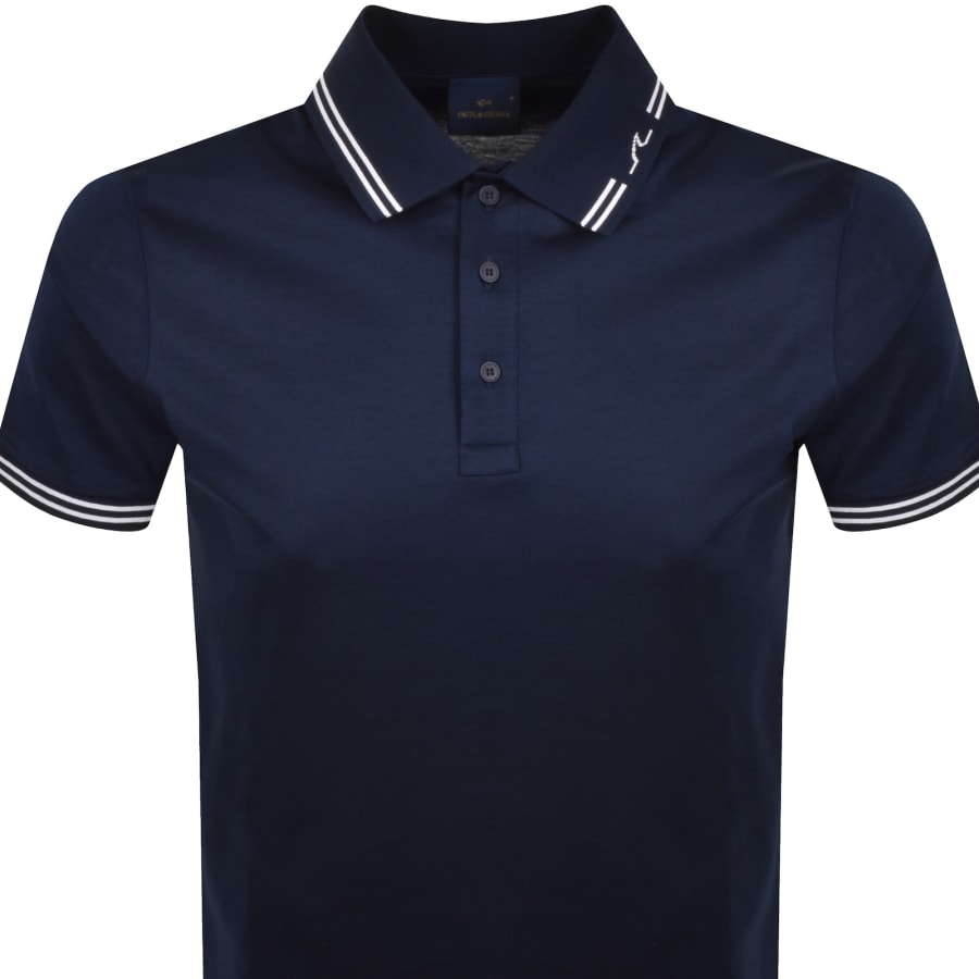 Image number 2 for Paul And Shark Logo Polo T Shirt Navy