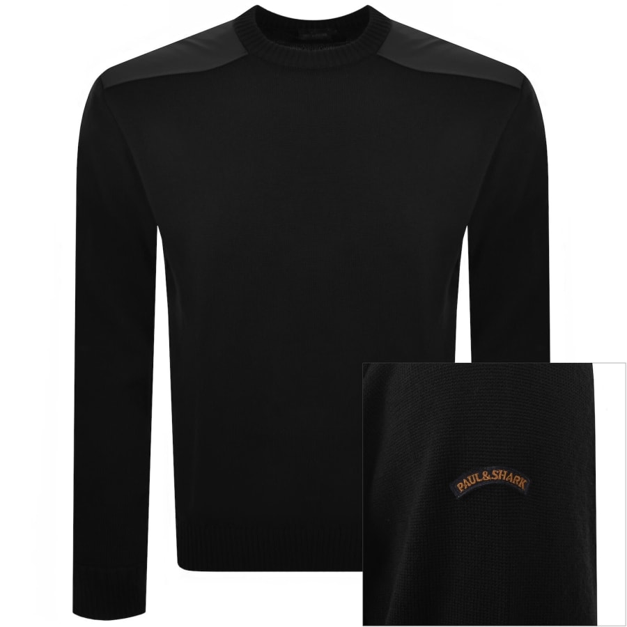 Image number 1 for Paul And Shark Typhoon Knit Jumper Black