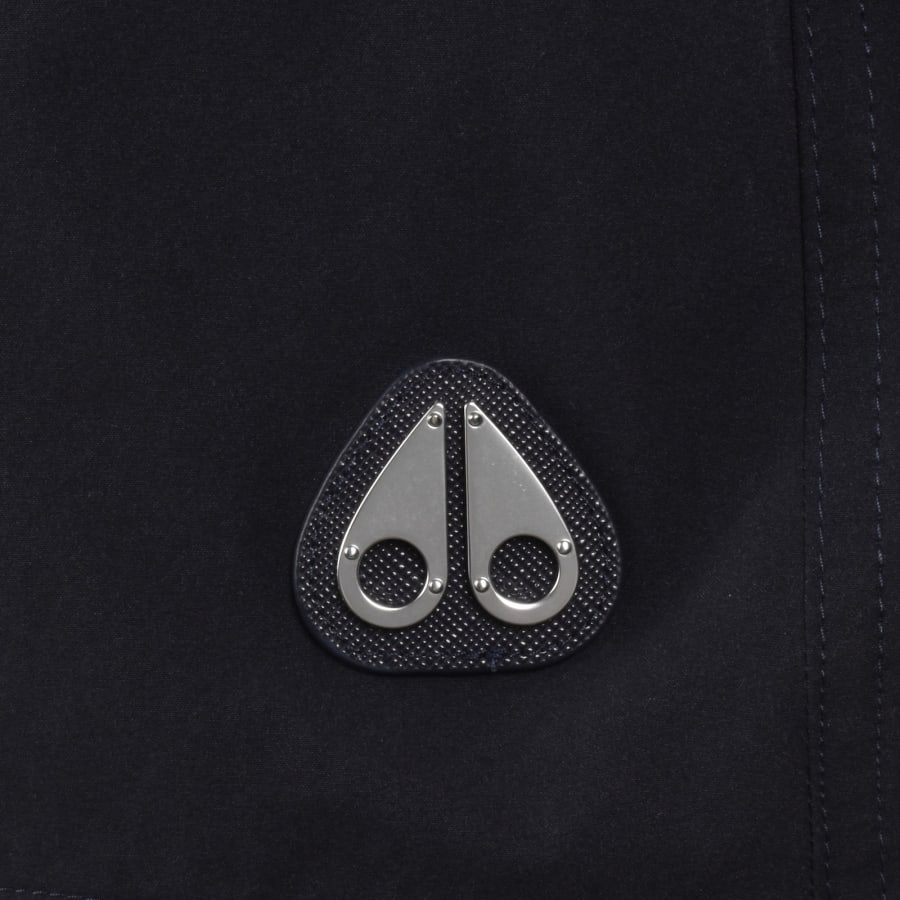 Image number 3 for Moose Knuckles Logo Swim Shorts Navy