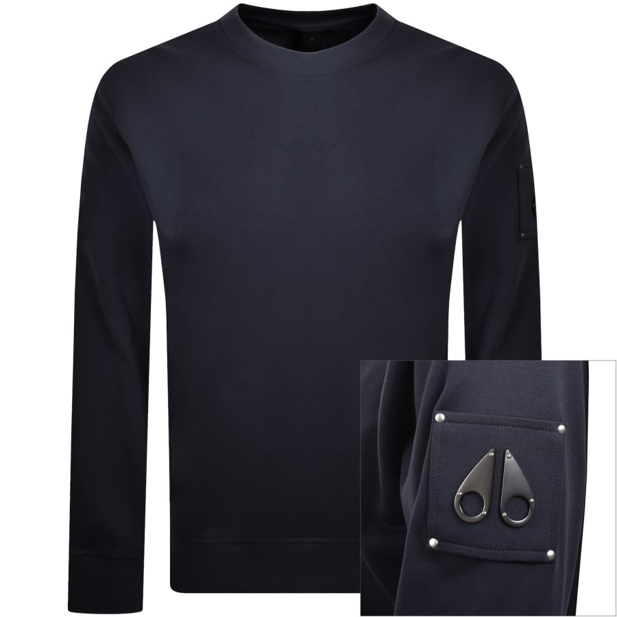 Image number 1 for Moose Knuckles Hartsfield Sweatshirt Navy