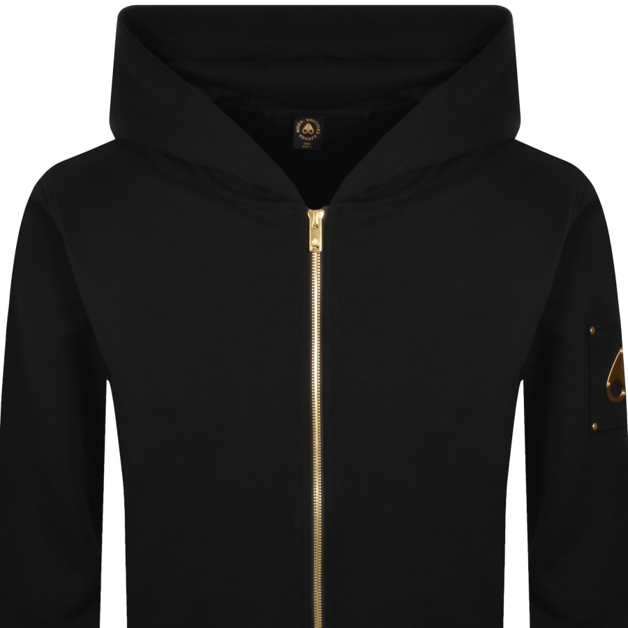 Image number 3 for Moose Knuckles Snyder Zip Hoodie Black