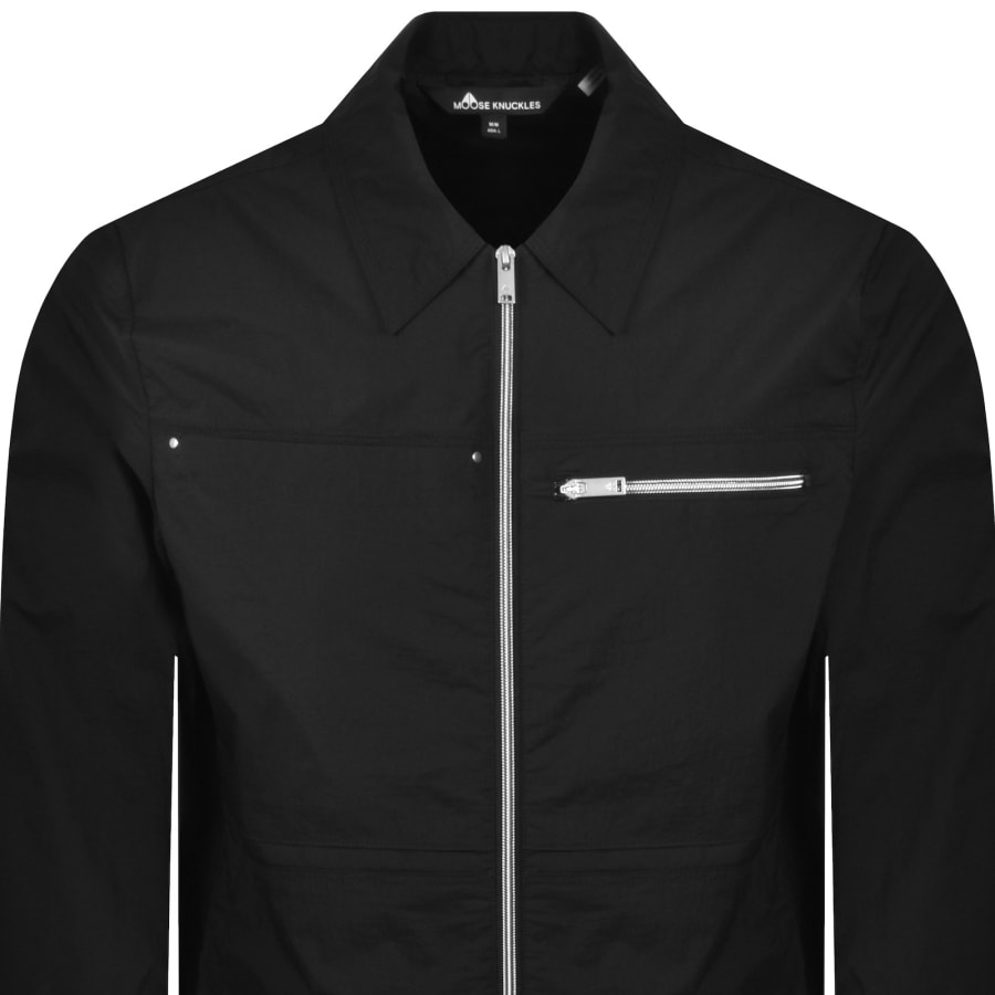 Image number 3 for Moose Knuckles Top Flight Overshirt Black