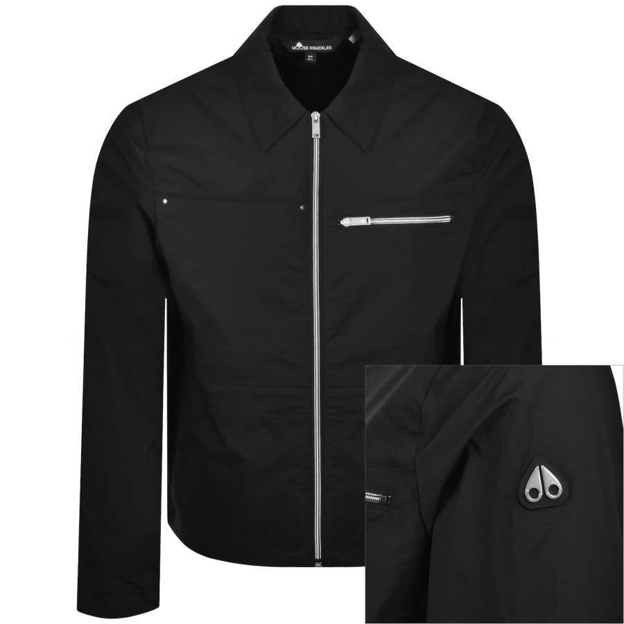 Image number 1 for Moose Knuckles Top Flight Overshirt Black