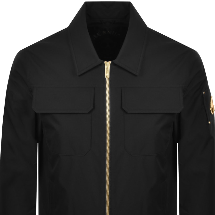 Image number 3 for Moose Knuckles Jacques Gold Overshirt Black