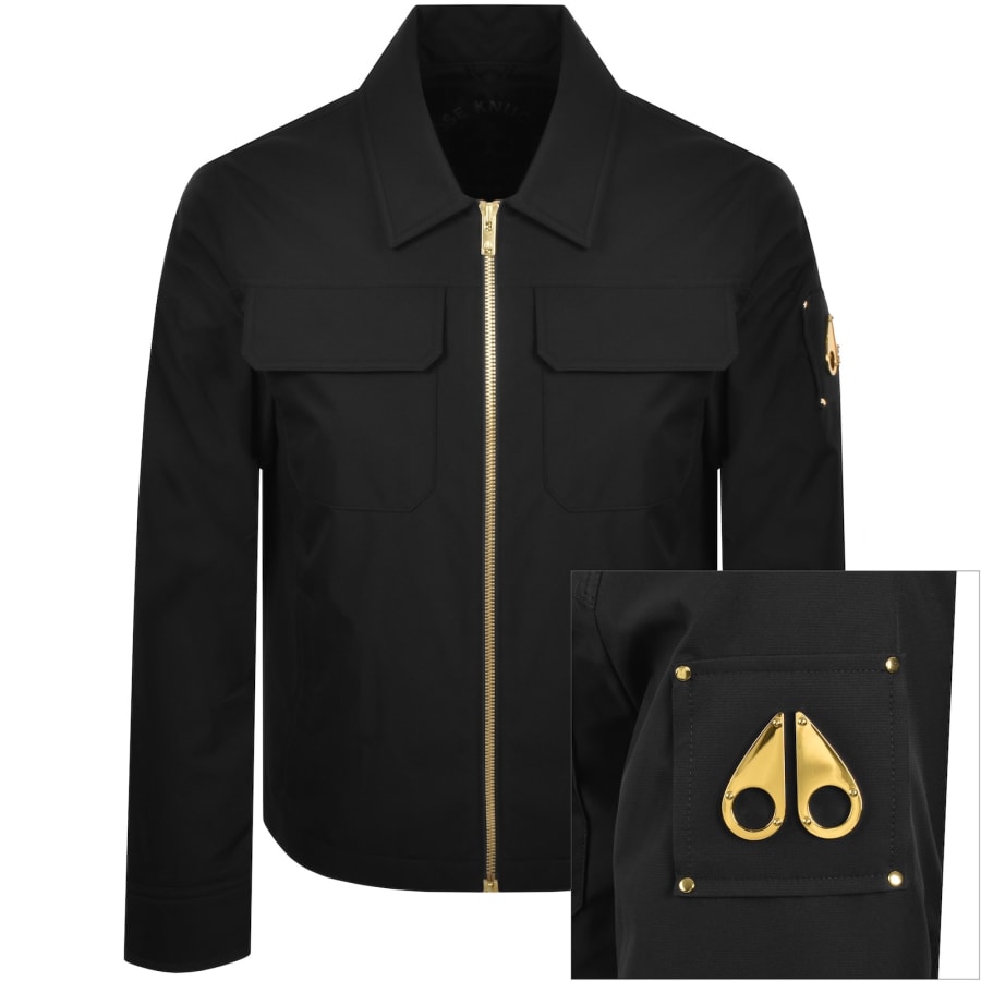 Image number 1 for Moose Knuckles Jacques Gold Overshirt Black