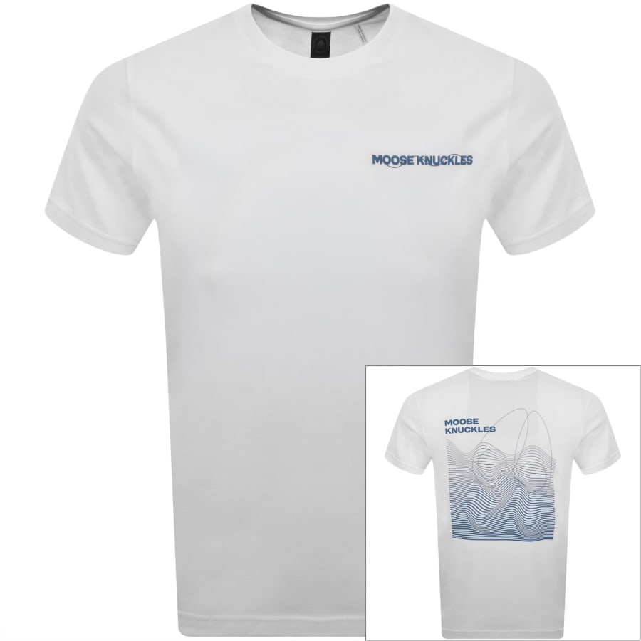 Image number 1 for Moose Knuckles Mindfold T Shirt White