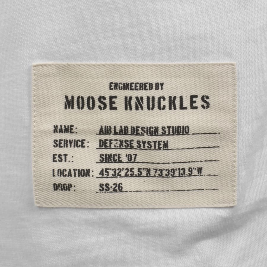 Image number 5 for Moose Knuckles Tandem T Shirt White