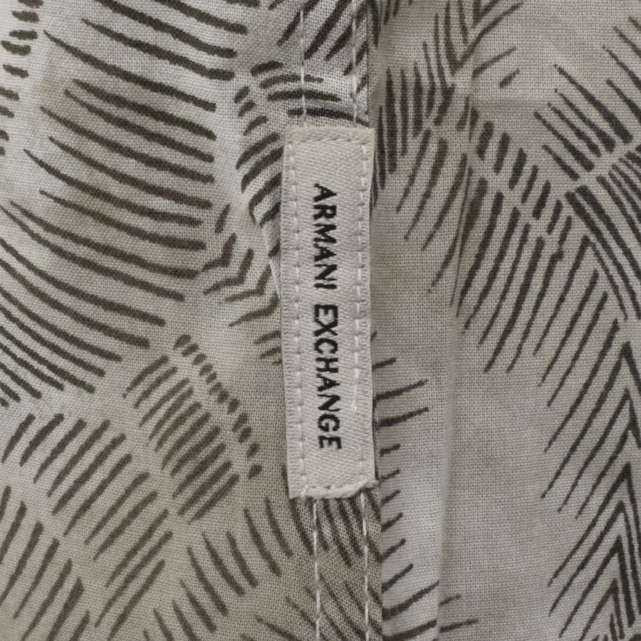Image number 3 for Armani Exchange All Over Print Shirt Cream