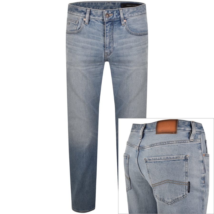Image number 1 for Armani Exchange J14 Slim Fit Jeans Blue