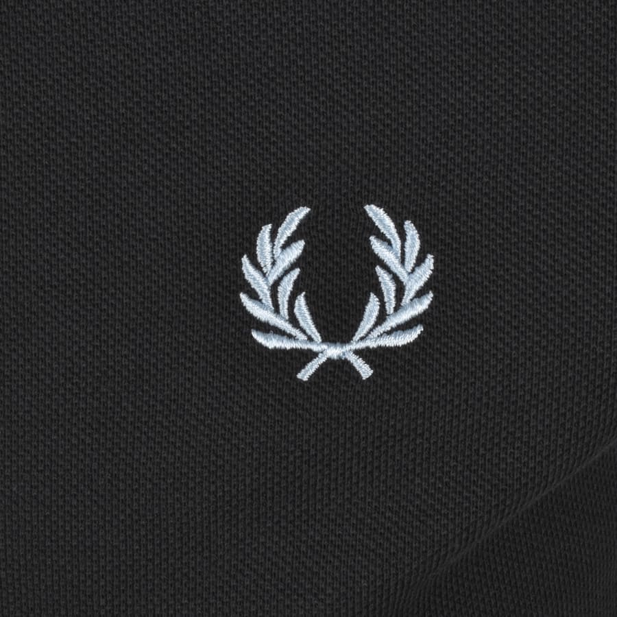 Image number 3 for Fred Perry Jacquard Cuff Polo Anchor Grey