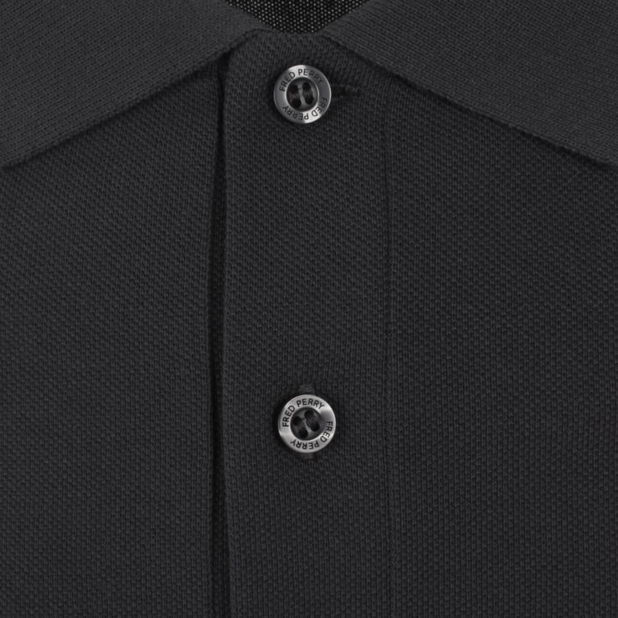 Image number 4 for Fred Perry Jacquard Cuff Polo Anchor Grey