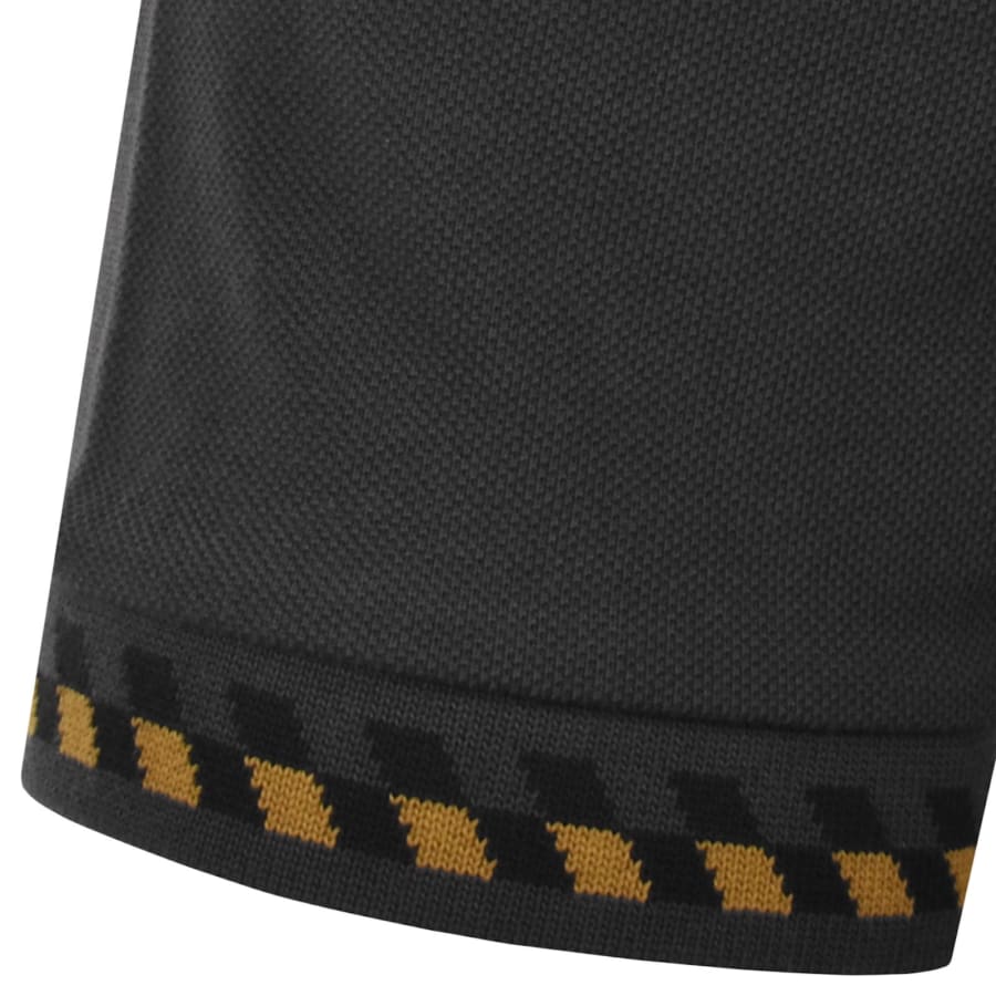 Image number 5 for Fred Perry Jacquard Cuff Polo Anchor Grey