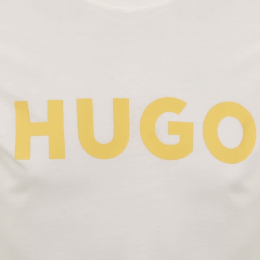 Image number 3 for HUGO Dulivio Crew Neck T Shirt White