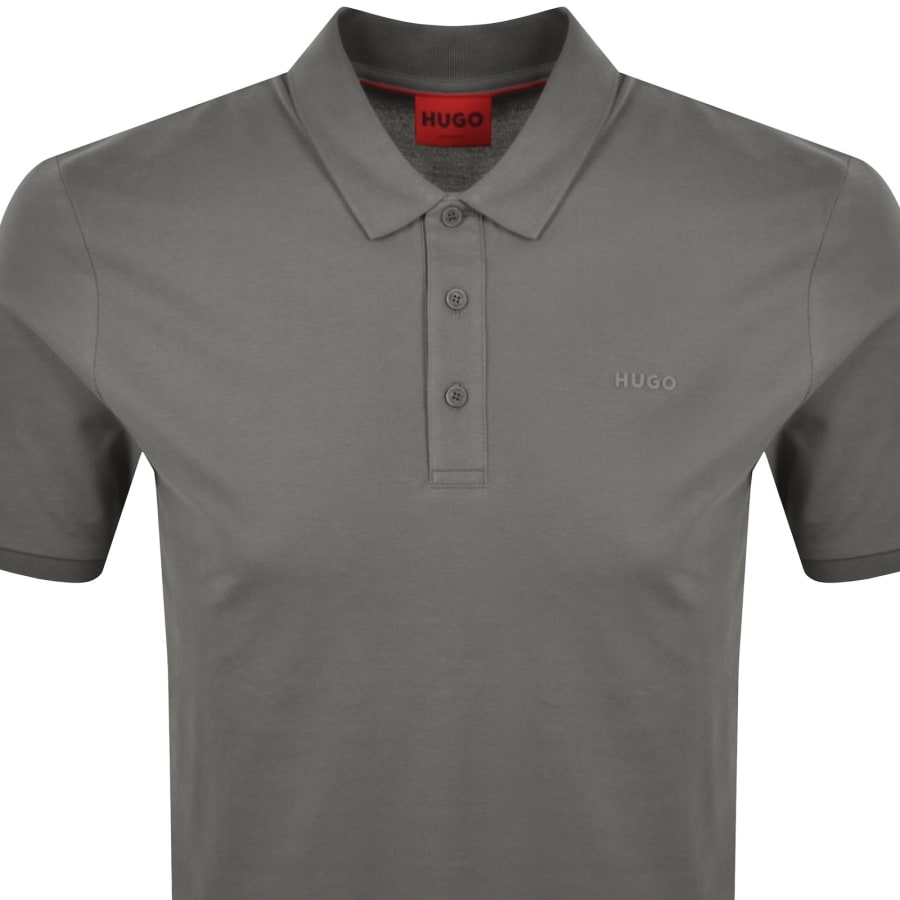 Image number 2 for HUGO Donos 222 Polo T Shirt Dark Grey