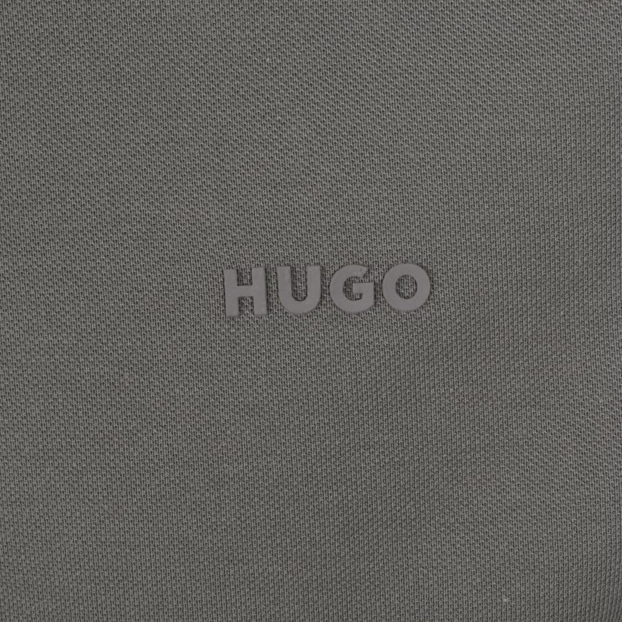 Image number 3 for HUGO Donos 222 Polo T Shirt Dark Grey